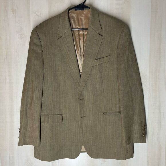 Lauren Ralph Lauren Brown Wool Two Button Blazer Size‎ 44 R - Picture 1 of 13